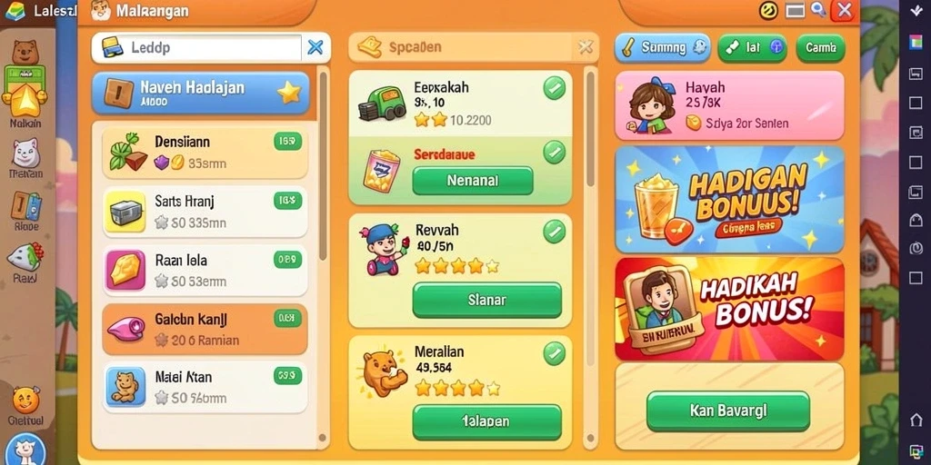 Tampilan awal yang menarik dan menyenangkan.
