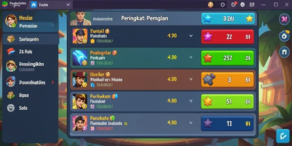 Screenshot menunjukkan tampilan permainan slot yang menarik.