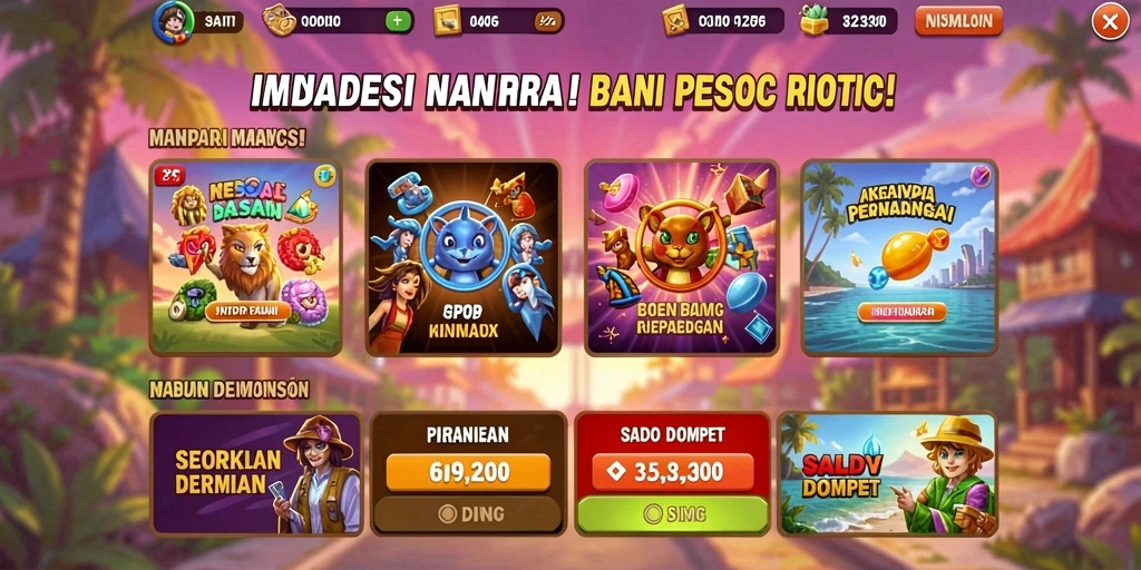 Tampilan awal game RUDALTOTO yang menarik.